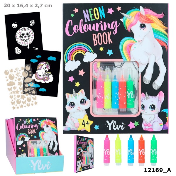 Ylvi set libro de colorear neón