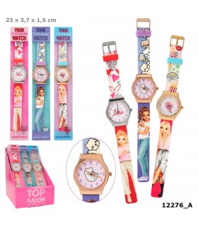 TOPModel reloj de pulsera de silicona con caja metálica