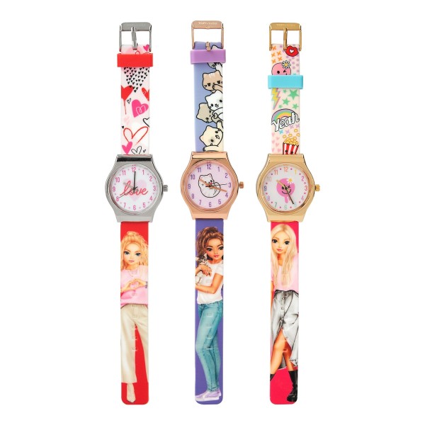 TOPModel reloj de pulsera de silicona con caja metálica