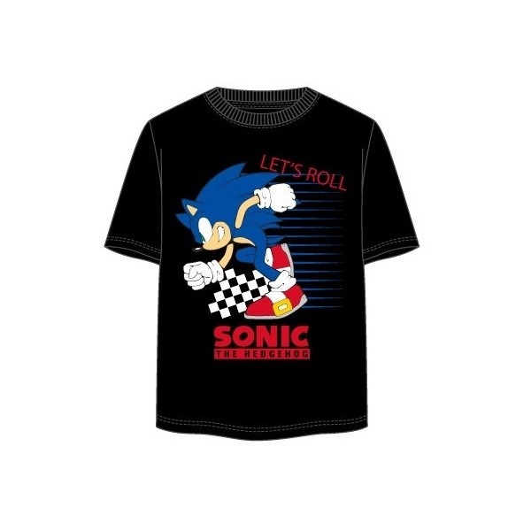 Camiseta de manga corta para adulto, Sonic