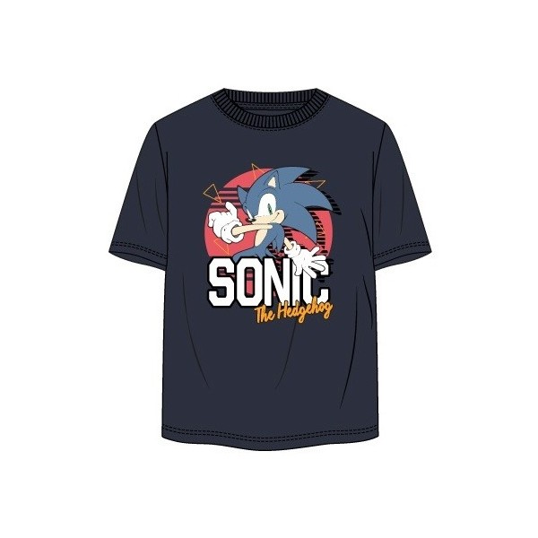 Camiseta de manga corta para adulto, Sonic