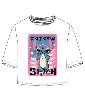 Camiseta de manga corta para adulto, Stitch