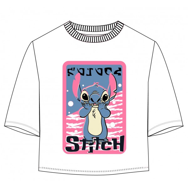 Camiseta de manga corta para adulto, Stitch
