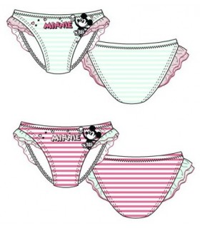 Bikini para niñas 1pc con volante Minnie