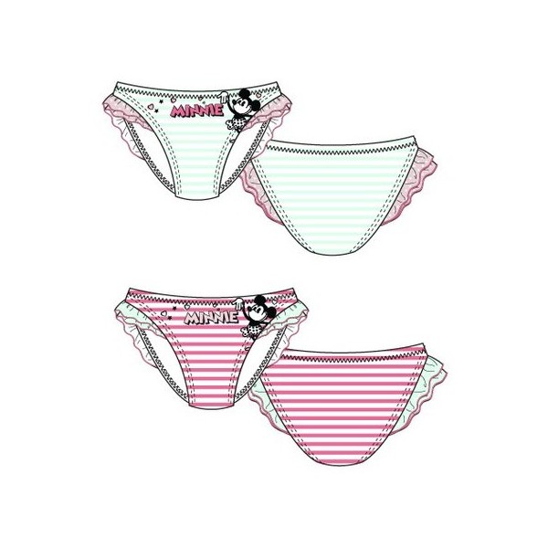 Bikini para niñas 1pc con volante Minnie