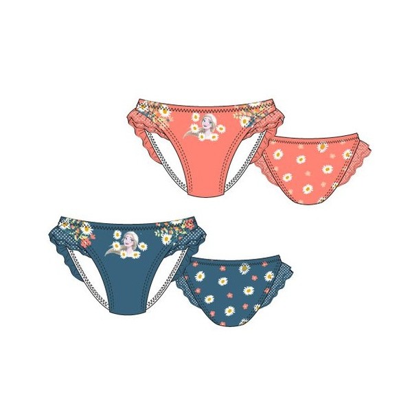 Bikini para niñas 1pc con volantes FrozenII