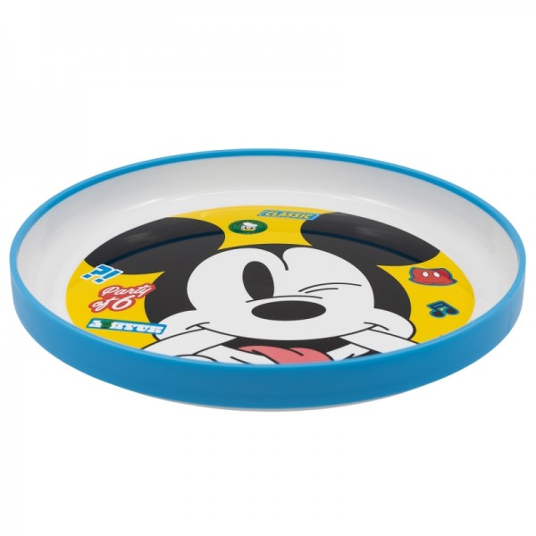 PLATO ANTIDESLIZANTE PREMIUM BICOLOR MICKEY MOUSE FUN-TASTIC