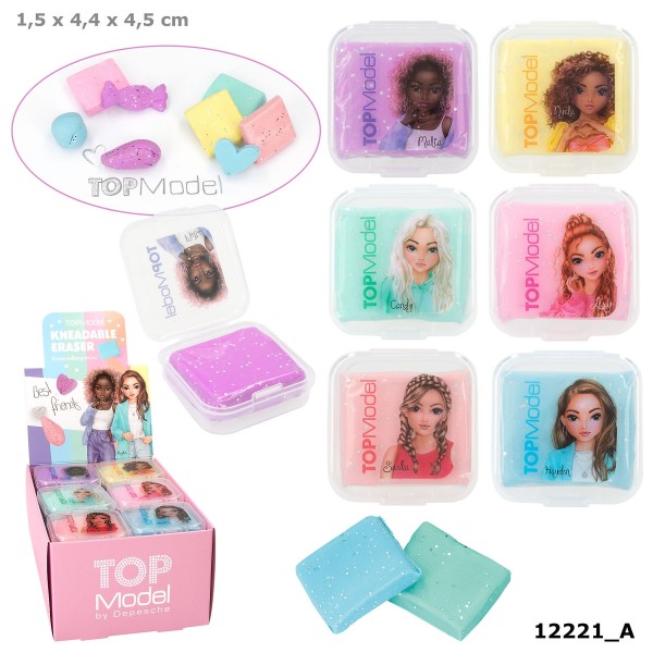 TOPModel goma de borrar maleable pastel