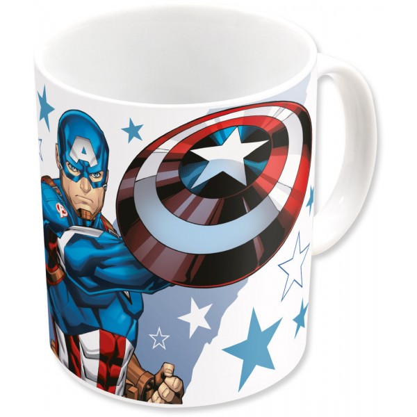 AVENGERS TAZA CERAMICA 325 ML CAPITÁN AMÉRICA SUBLIMACIÓN CON CAJ