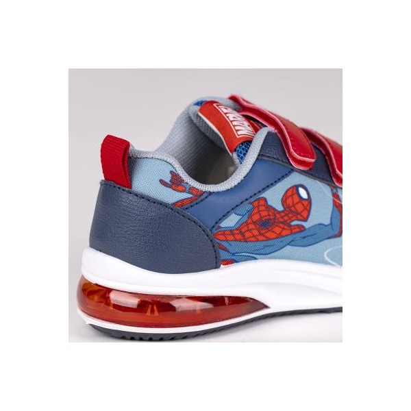Deportiva Suela Pvc Con Luces Spiderman