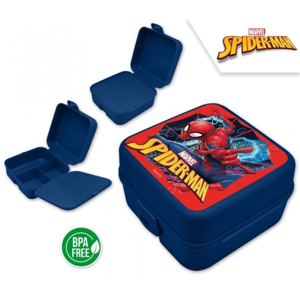 SANDWICHERA CON COMPARTIMENTOS SPIDERMAN