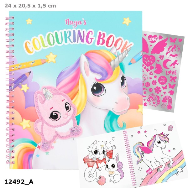 Ylvi libro de colorear con unicornio y lentejuelas