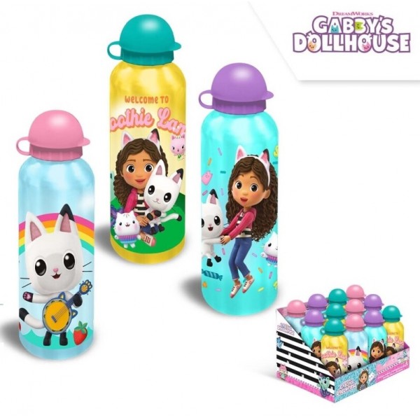 CANTIMPLORA ALUMINIO 500ML SURTIDO 3 DISEÐOS GABBYS DOLLHOUSE