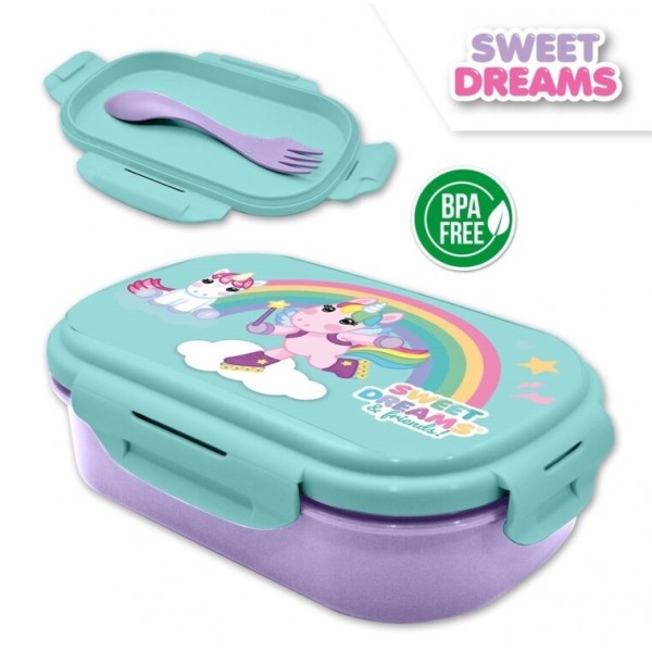 SANDWICHERA RECTANGULAR CON CUBIERTO SWEET DREAMS & FRIENDS
