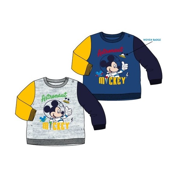 Sudadera bebé manga larga Mickey