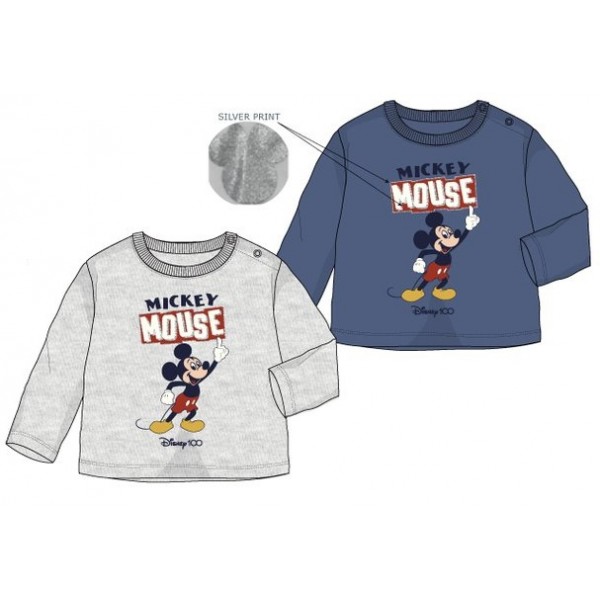 Camiseta bebé manga larga Mickey Disney100