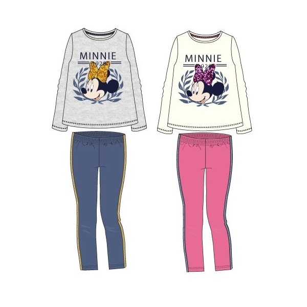 Conjunto manga larga infantil Minnie