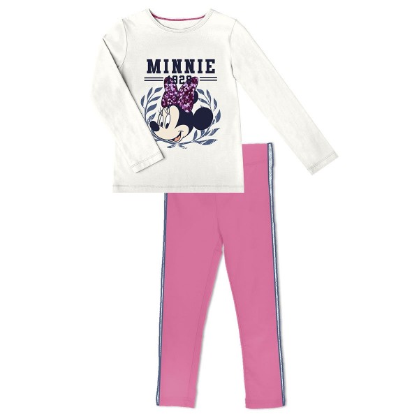 Conjunto manga larga infantil Minnie