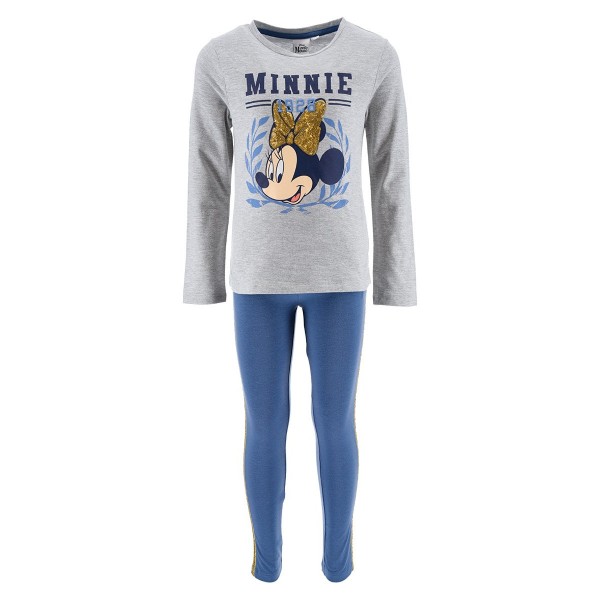 Conjunto manga larga infantil Minnie