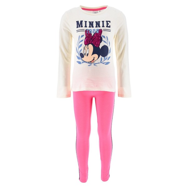 Conjunto manga larga infantil Minnie