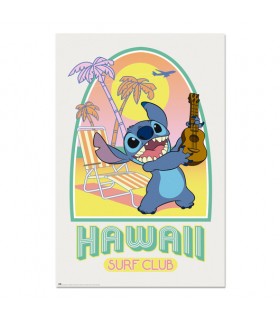 POSTER DISNEY STITCH HAWAII CLUB SURF