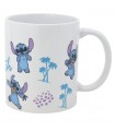 TAZA CERAMICA 325 ML EN CAJA REGALO STITCH LEAVES PATTERN YOUNG ADULT CNPL