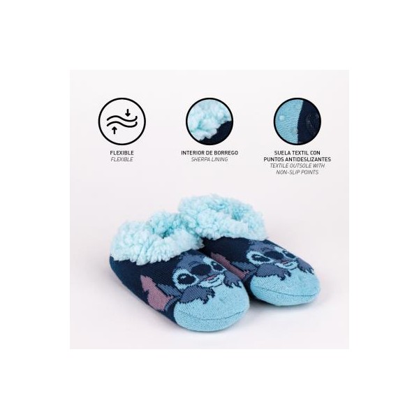 Zapatillas De Casa Suela Blanda Calcetín Stitch