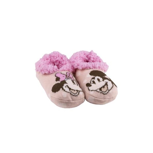 Zapatillas De Casa Suela Blanda Calcetín Minnie