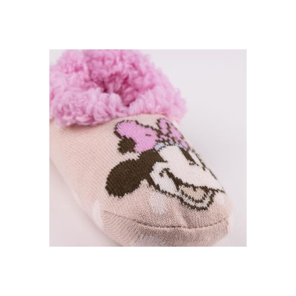 Zapatillas De Casa Suela Blanda Calcetín Minnie