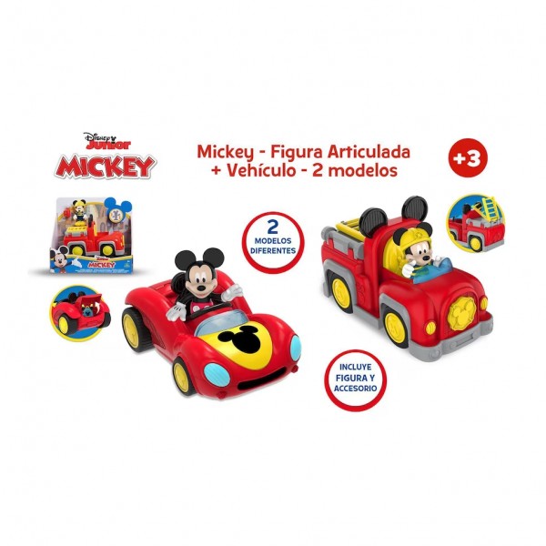 Figura articulada y vehículo Mickey