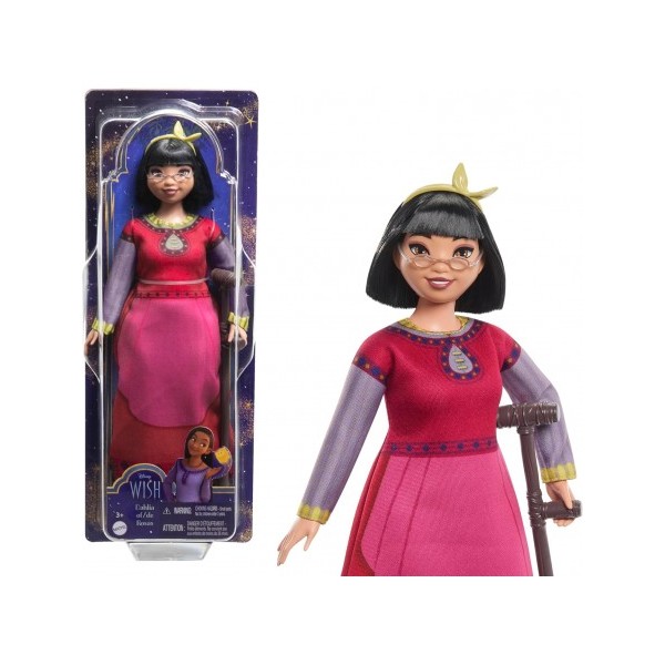 Disney Wish El Poder de los Deseos, Dahlia Muñeca con vestido rojo y accesorios
