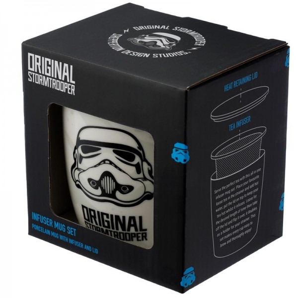 Taza con Tapa para Infusiones de Porcelana Soldado Imperial Stormtrooper