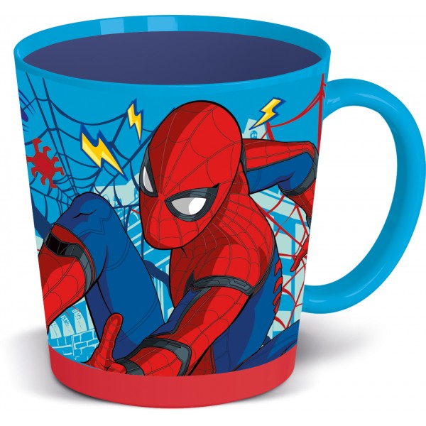 Taza Antivuelco PP 410ml Spiderman