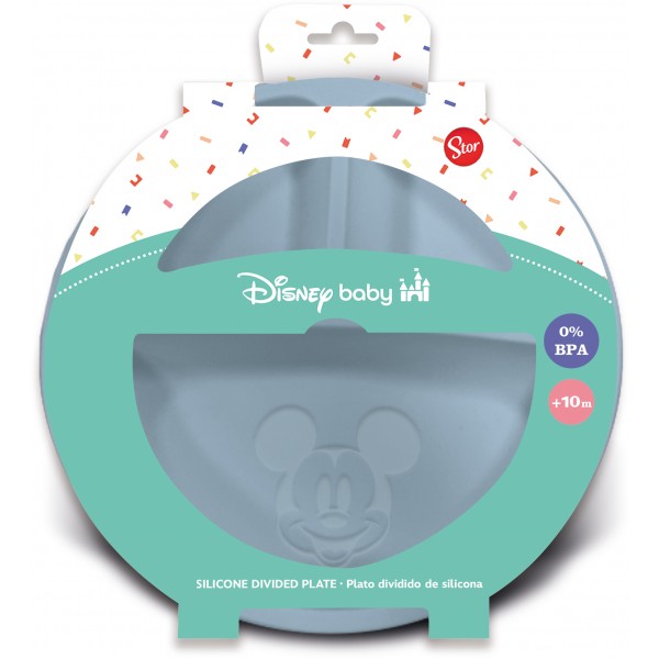 Plato Dividido Silicona Mickey Mouse