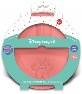 Plato Dividido Silicona Minnie Mouse