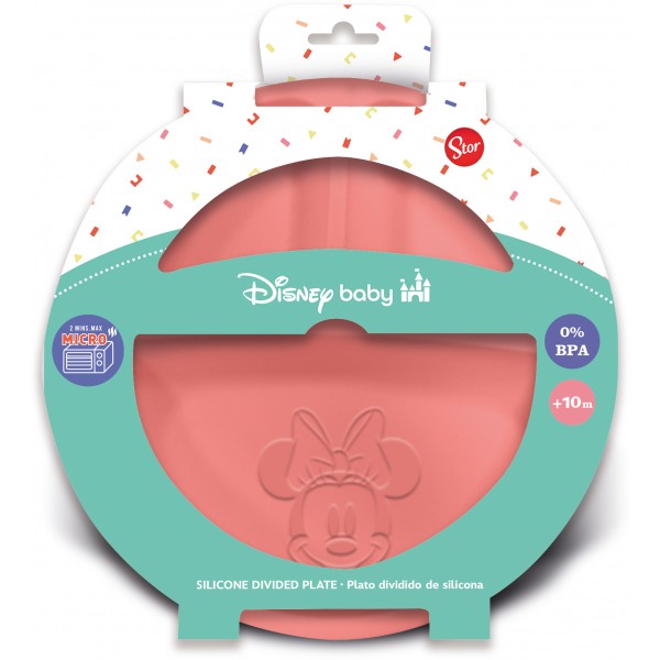 Plato Dividido Silicona Minnie Mouse