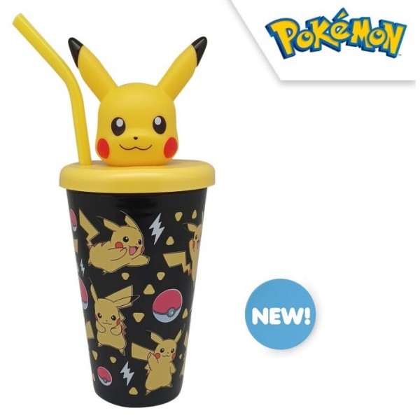 VASO CON TAPA SUPERIOR POKEMON