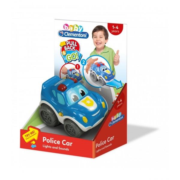 Coche Policía Retrofricción Con Luces Y sONIDOS