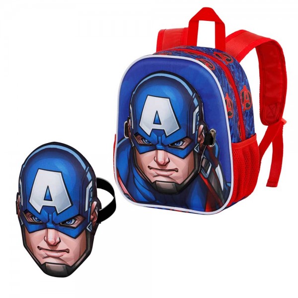 Capitán América Azul Mochila Mask Capitán América First