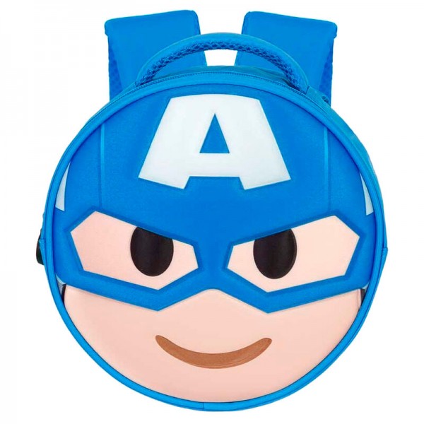 Mochila 3D Emoji Capitan America Marvel 22cm