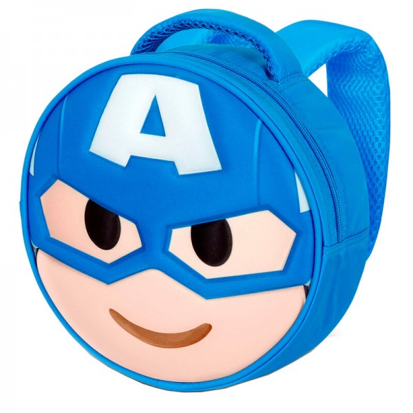 Mochila 3D Emoji Capitan America Marvel 22cm