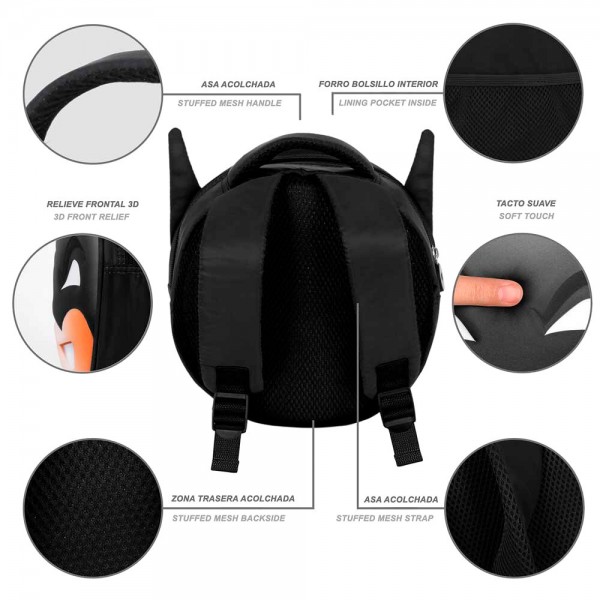 Mochila 3D Emoji Batman DC Comics 22cm