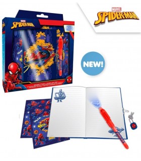 Diario con Boligrafo Magico Spiderman