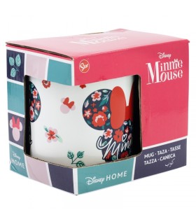 TAZA CERAMICA 325 ML EN CAJA REGALO MINNIE MOUSE GARDENING YA