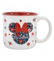 TAZA CERAMICA DESAYUNO 400 ML EN CAJA REGALO MINNIE MOUSE GARDENING