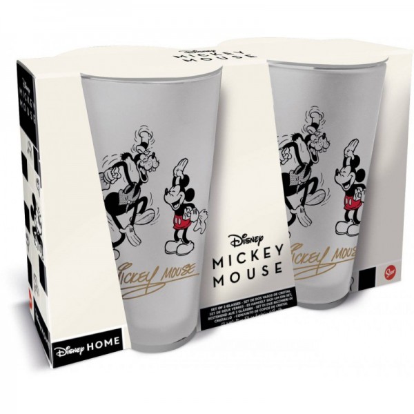 Set 2 vasos Mickey Mouse vintage  490ml