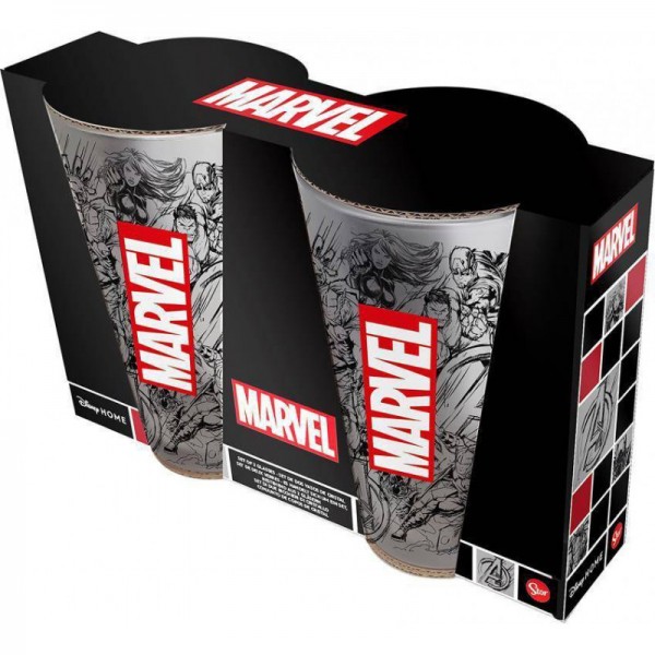 Set 2 vasos casual Marvel 490ml