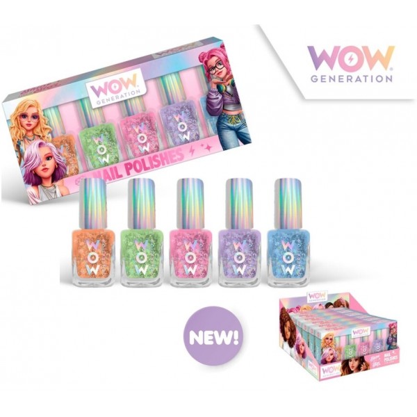 Esmalte De Uñas Pack De 5 Botes Colores Pastel Wow Generation