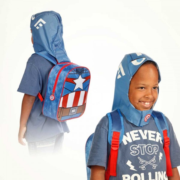 Mochila capucha Capitan America Marvel 31cm