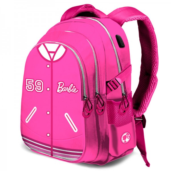 Mochila Varsity Barbie 44cm adaptable